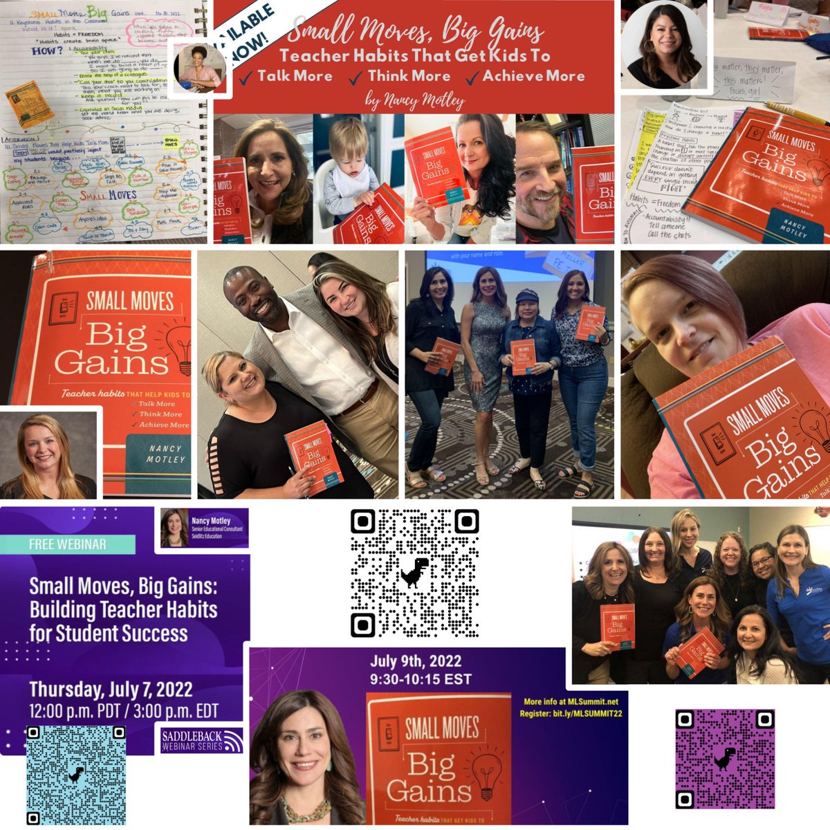 My #PLN is pretty excited about #SmallMoves! #saddlebackwebinar July 7 zcu.io/kYzq and #MLSUMMIT22 July 9 Bit.ly/MLSUMMIT22! <a href="/irina_mcgrath/">Irina McGrath, Ph.D.</a> <a href="/DrCarolSalva/">Dr. Carol Salva</a> @KatieToppel <a href="/AnnaTeachesMLLs/">Anna Matis</a> <a href="/TanKHuynh/">Tan K Huynh (he/his) 🇱🇦🇺🇸🏳️‍🌈</a> <a href="/ValentinaESL/">🌍 ναℓєηтιηα gσηzαℓєz</a> <a href="/AnnaTeachesMLLs/">Anna Matis</a> <a href="/NataliaESL/">Natalia Heckman</a> <a href="/SDLBACK/">Saddleback Educational Publishing</a> <a href="/MLSummit1/">#MLSummit (previously VirtuEL)</a>