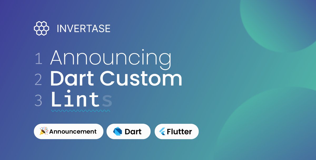 invertaseio's tweet photo. Lint rules are a powerful way to improve the maintainability of a project. The more, the merrier!

🥳 We are pleased to announce the "Custom Lint" package, a powerful tool for building custom lint rules to allow you to go beyond!

🔗🍿 https://t.co/WEj3jLU5s7 https://t.co/lq1NxFrLhR
