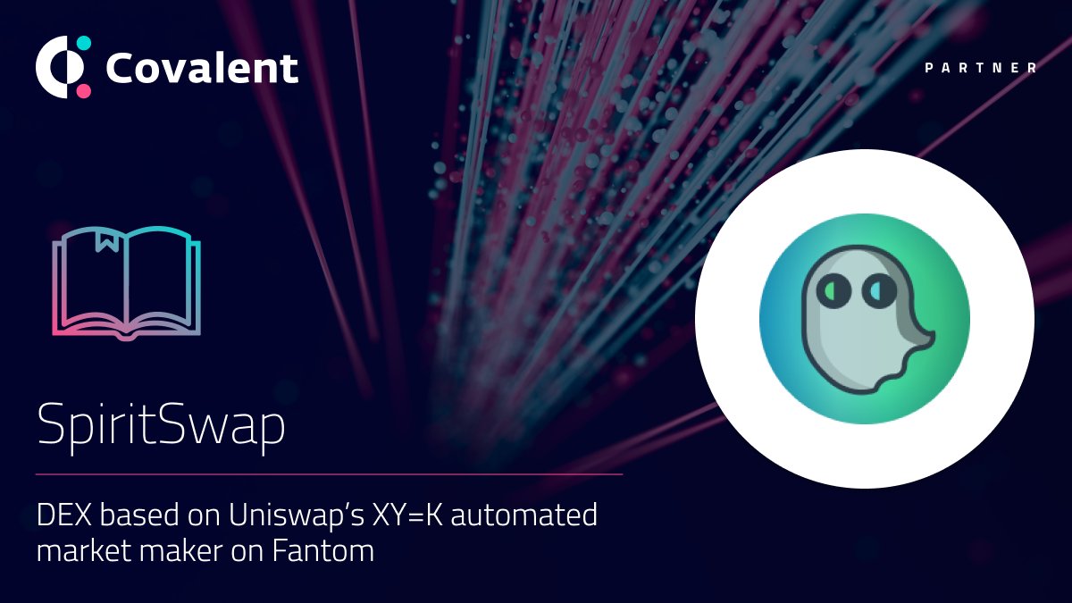 Nous sommes fier d'avoir <a href="/Spirit_Swap/">SpiritSwap</a> comme partenaire utilisant notre #API.

Ils sont le DEX et la DeFi les plus polyvalents sur #Fantom! 👻