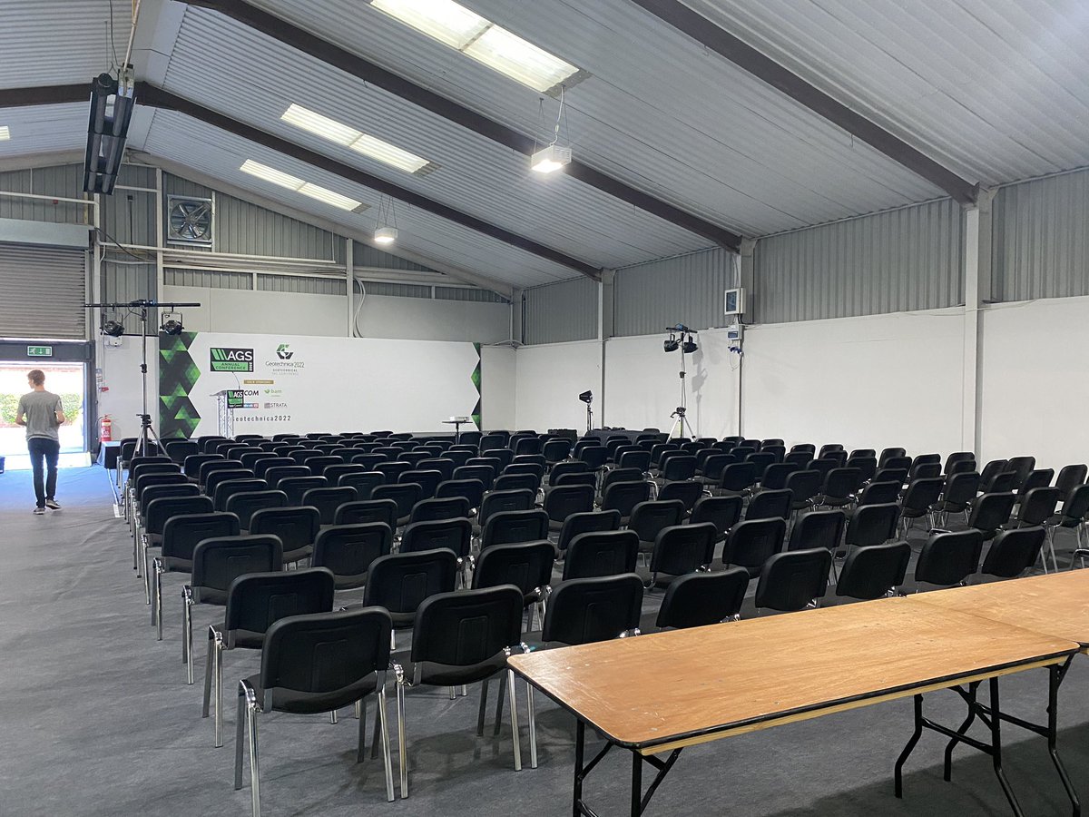 All set up for tomorrow’s <a href="/agsgeotech/">Association of Geotechnical and Geoenvironmental</a> Annual Conference at #Geotechnica2022. We’re looking forward to welcoming all members of the geotechnical and geoenvironmental sectors to communicate, promote, network and learn. #geotechnical #conference #exhibition