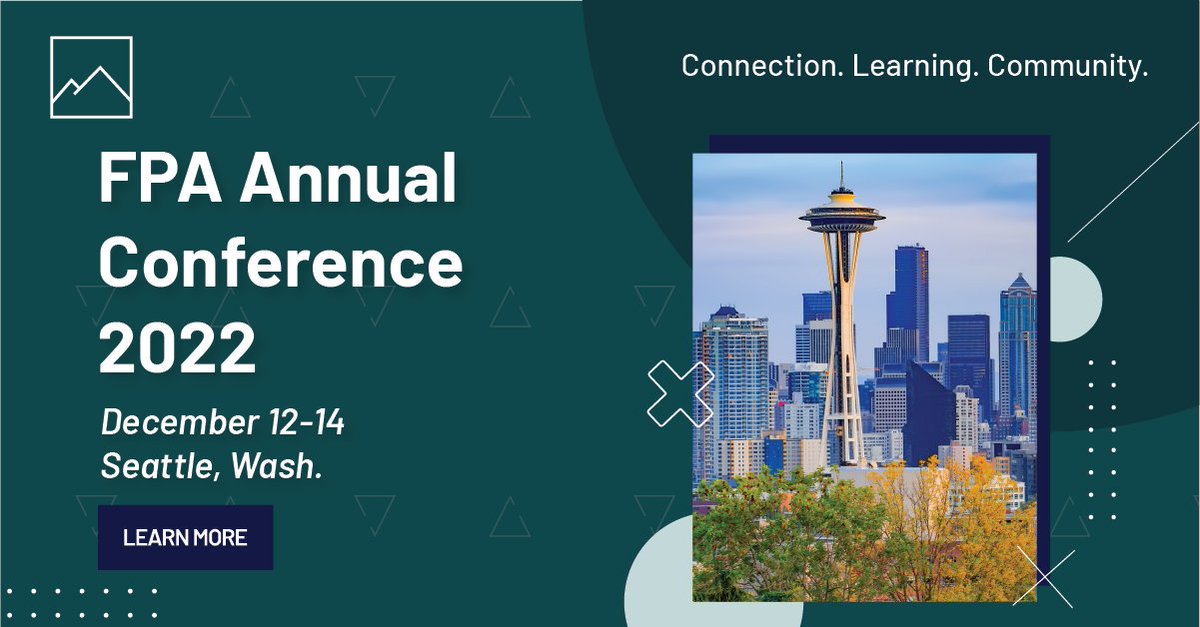 BenLewisPR's tweet photo. What are you doing December 12-14? Hopefully you will be joining me at FPA Annual Conference 2022 in Seattle, Washington! #FPAAnnual registration is now open and you can attend at special early bird pricing through 9/16. Learn more and register today at https://t.co/xhNg5LFm8H! https://t.co/mQVFnh8340