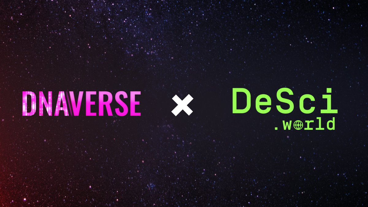 DeSciWorld's tweet photo. Announcing our *first* NFT Spotlight Partner: 

🧬🌐@DNAVERSE_io🌐🧬

🧵 ⬇️ https://t.co/Udtu5JRMCW