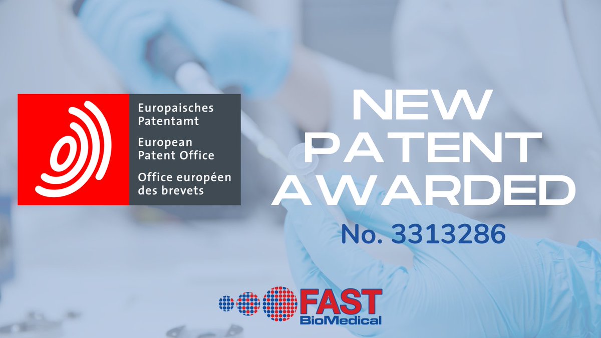 We were recently awarded a patent for our method and apparatus for determining biometric indicators using multiple fluorescent markers by the <a href="/EPOorg/">EuropeanPatentOffice</a>. This patent is validated in France, Germany and Great Britain.