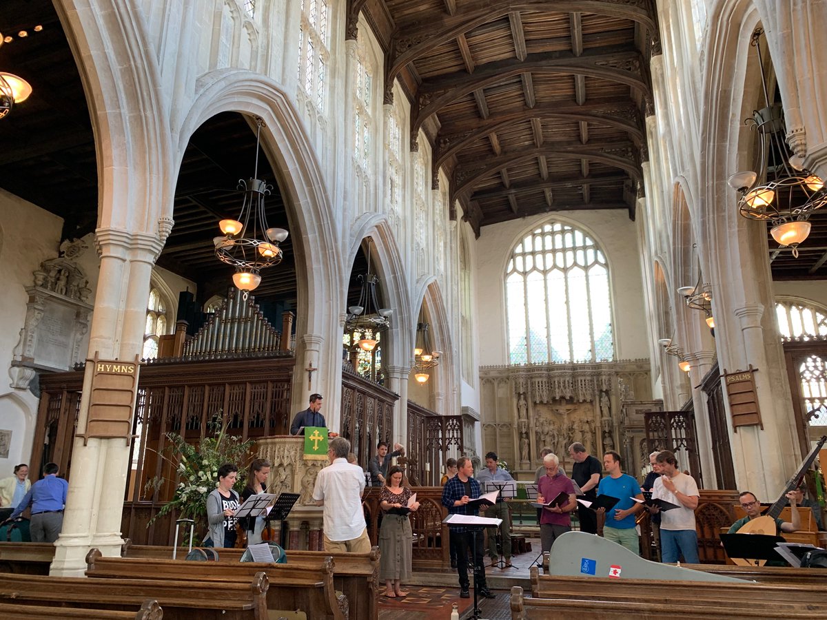 Perciusonline's tweet photo. The @Martin_Randall tour continues to #LongMelford for ‘Vespers from Venice’ with @ifagiolini &amp; @ecse1610 tonight at Holy Trinity Church. A glorious evening rehearsal. https://t.co/PmjGncGJuS