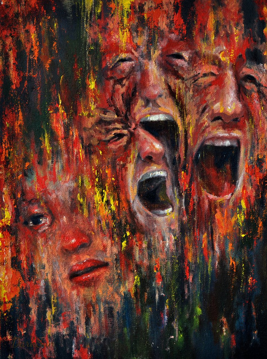 When my life had reached the limit. 
When my soul screamed like hell. 
I then shouted, " get out of me." 

Screaming within 
opensea.io/assets/ethereu…

Based on my original oil painting
#NFT #artshare #OGCollective
