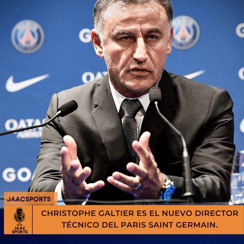 Tras la salida de Pochettino del #Psg , Christophe Galtier es anunciado como el nuevo entrenador del equipo, Galtier se coronó campeón de la Liga con #Lille