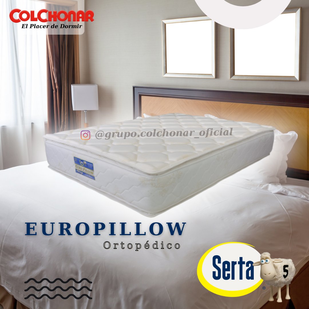 🔻 #Colchón SERTA modelo EUROPILLOW 💯.

➡️ Este colchón es 100% ✅Ortopédico, cuenta con ✔️8 años de garantía, fabricado con ✔️Armadura de 405 resortes Bonnel, cuenta con 

#europillow #colchonesserta #serta