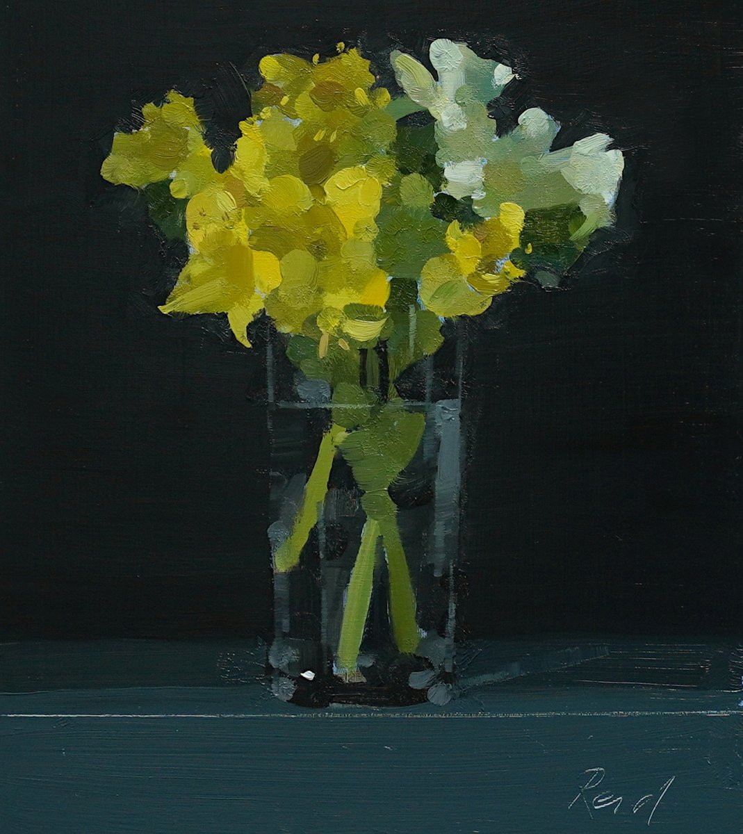 David Reid's use of minimal, starkly contrasted backgrounds allow his delicately shaded still life features to captivate the viewer... 

#stilllifeart #scottishart #scottishartist #watsongallery #floral #flowers #alstroemerias #smallscalart #oilonboard #contemporaryimpressionism