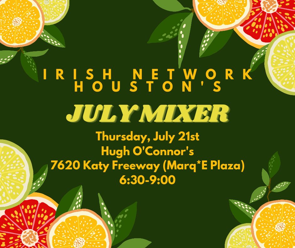 IrishNetworkHOU's tweet photo. Our monthly Third Thursday mixer. Come out and connect with the #globalIrish https://t.co/OAseQgpwNd