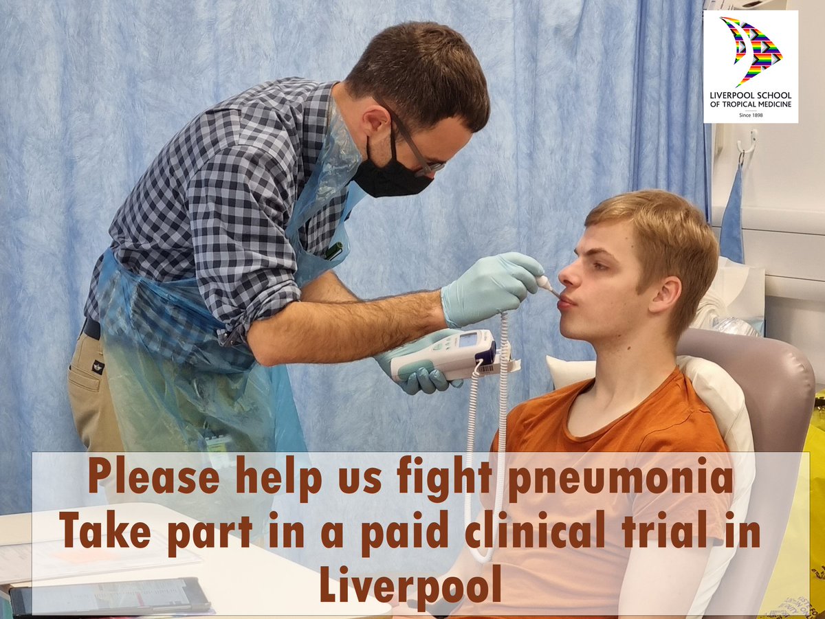 We need 18-50 year olds in Merseyside to help with our respiratory research. Please register your interest. Payment up to £405 for participation. bit.ly/AcceleratorRes… 

#pneumonia #clinicaltrials #research #liverpool