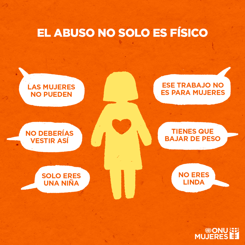 La violencia afecta a las mujeres y las niñas desde el nacimiento y está​ presente en todos los ámbitos de su vida (públicos, privados, físicos y ahora digitales). #NoMásViolencia