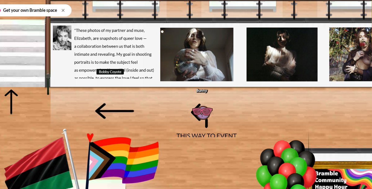 BareBunny3's tweet image. Had such an amazing time at the 
@bramblespaces event on June 30th! 

So honored to have been a part of this Juneteenth and LGBTQIA+ Pride event alongside @bobbythecoyote, @itsjnft and many others.

Thanks so much to all the organizers and those who joined 🥰🌈🌷🌱

#NFTart #NFTs