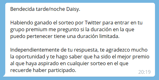El mes pasado hice un sorteo regalando 3 plazas para mi grupo privado 🧐

Tuvo mucho apoyo, y los ganadores están contentísimos con el resultado 😍

¿Queréis que haga otro sorteo para entrar este mes? 😶

Si este tweet llega a 500 RT, lo sorteo entre los RT (solo si me sigues) ✅