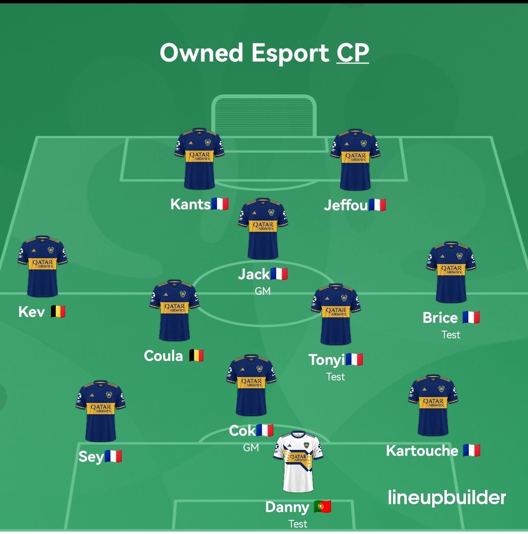 OWNED ESPORT (@owned_pro_club) on Twitter photo ⚽⚽ Xl DU SOIR ⚽⚽
1️⃣ Danny
2️⃣ <a href="/CoKaiiNa/">Hiruma_4x</a> GM
3️⃣ <a href="/kartouche600/">Kartouche600</a>
4️⃣ <a href="/as_seyprod/">Seyprod-Sama</a>
5️⃣ <a href="/nico1936053198/">nico 19</a>
6️⃣ <a href="/Tonyi269/">UL_Tonyi269</a> test
7️⃣ Brice test
8️⃣ Kev
9️⃣ Jeffou
1️⃣0️⃣ <a href="/SDE_jackd974/">SDE_jackd974</a>
1️⃣1️⃣ Kants test
@AVPAFR <a href="/OwnedPs4/">Owned.PS4</a> ⚽⚽ Xl DU SOIR ⚽⚽
1️⃣ Danny
2️⃣ <a href="/CoKaiiNa/">Hiruma_4x</a> GM
3️⃣ <a href="/kartouche600/">Kartouche600</a>
4️⃣ <a href="/as_seyprod/">Seyprod-Sama</a>
5️⃣ <a href="/nico1936053198/">nico 19</a>
6️⃣ <a href="/Tonyi269/">UL_Tonyi269</a> test
7️⃣ Brice test
8️⃣ Kev
9️⃣ Jeffou
1️⃣0️⃣ <a href="/SDE_jackd974/">SDE_jackd974</a>
1️⃣1️⃣ Kants test
@AVPAFR <a href="/OwnedPs4/">Owned.PS4</a>