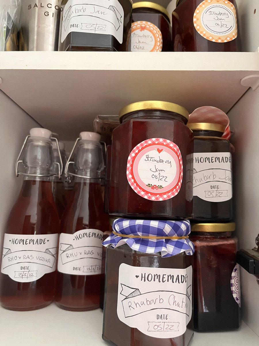 In other news it’s all busy at the allotment we’ve ‘Plotment pudding’ and now she has renamed this cupboard ‘Plotment Pantry’