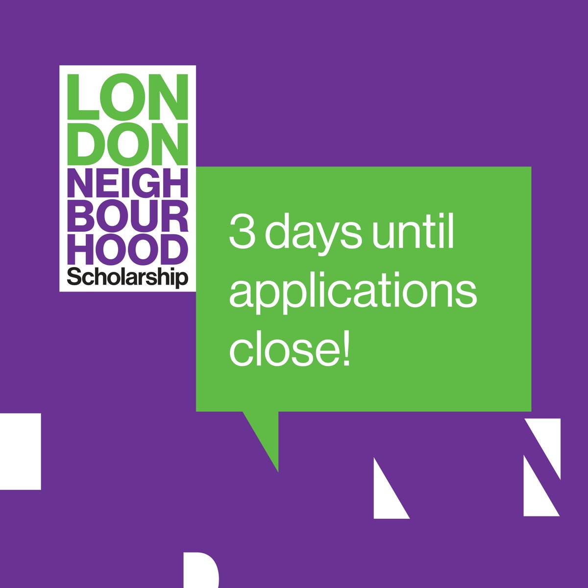 LNSTrust's tweet photo. 3 days until applications close, the countdown has begun! Scholars receive £10,000 per year (£30,000 in total). We actively encourage applications from under-represented groups including those from minority backgrounds.
#LNStrust #scholarship #architecture #education #diversity https://t.co/0uXH7nbxYW