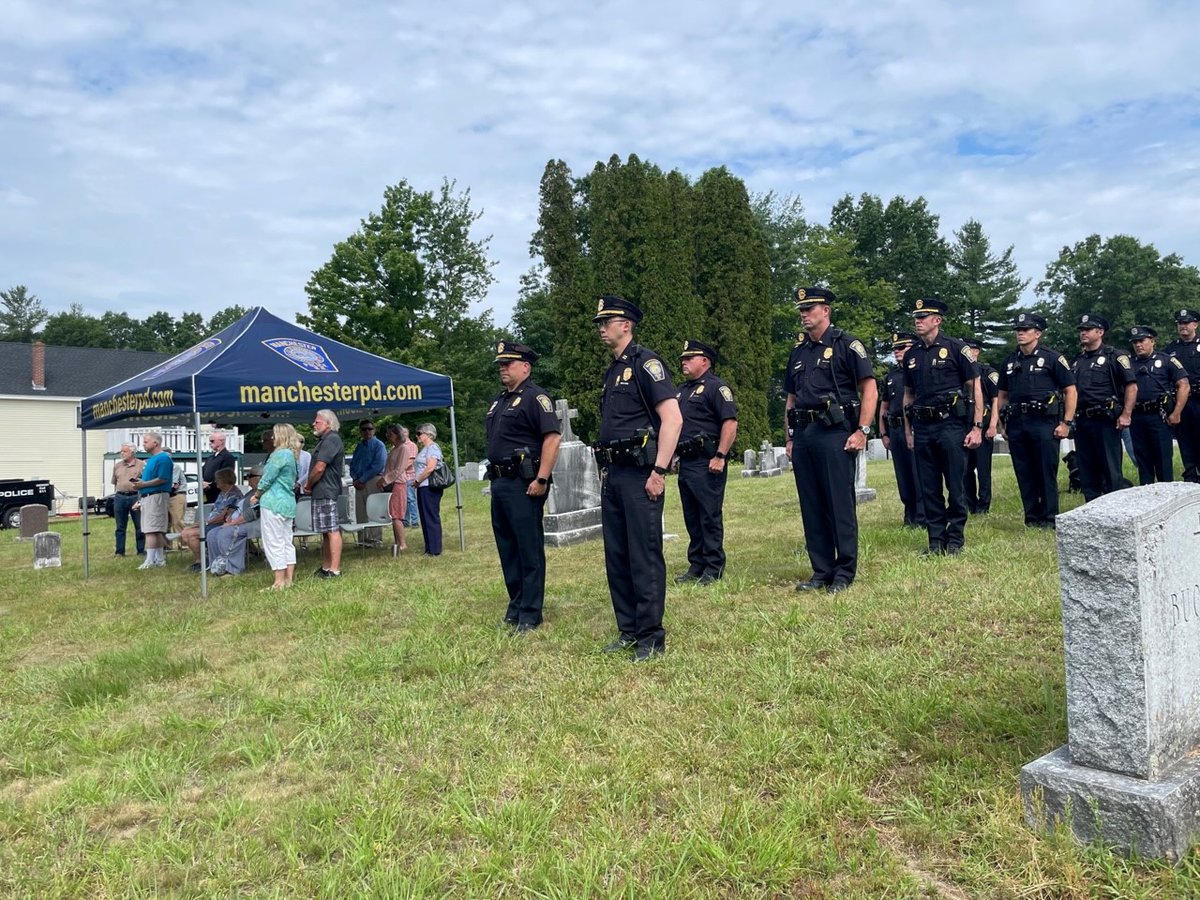 Today we remember Manchester Police Inspector William M. Moher, who died in the line of duty 101 years ago. At a graveside memorial, Moher's family as well as current Manchester officers gathered to honor his sacrifice and service.