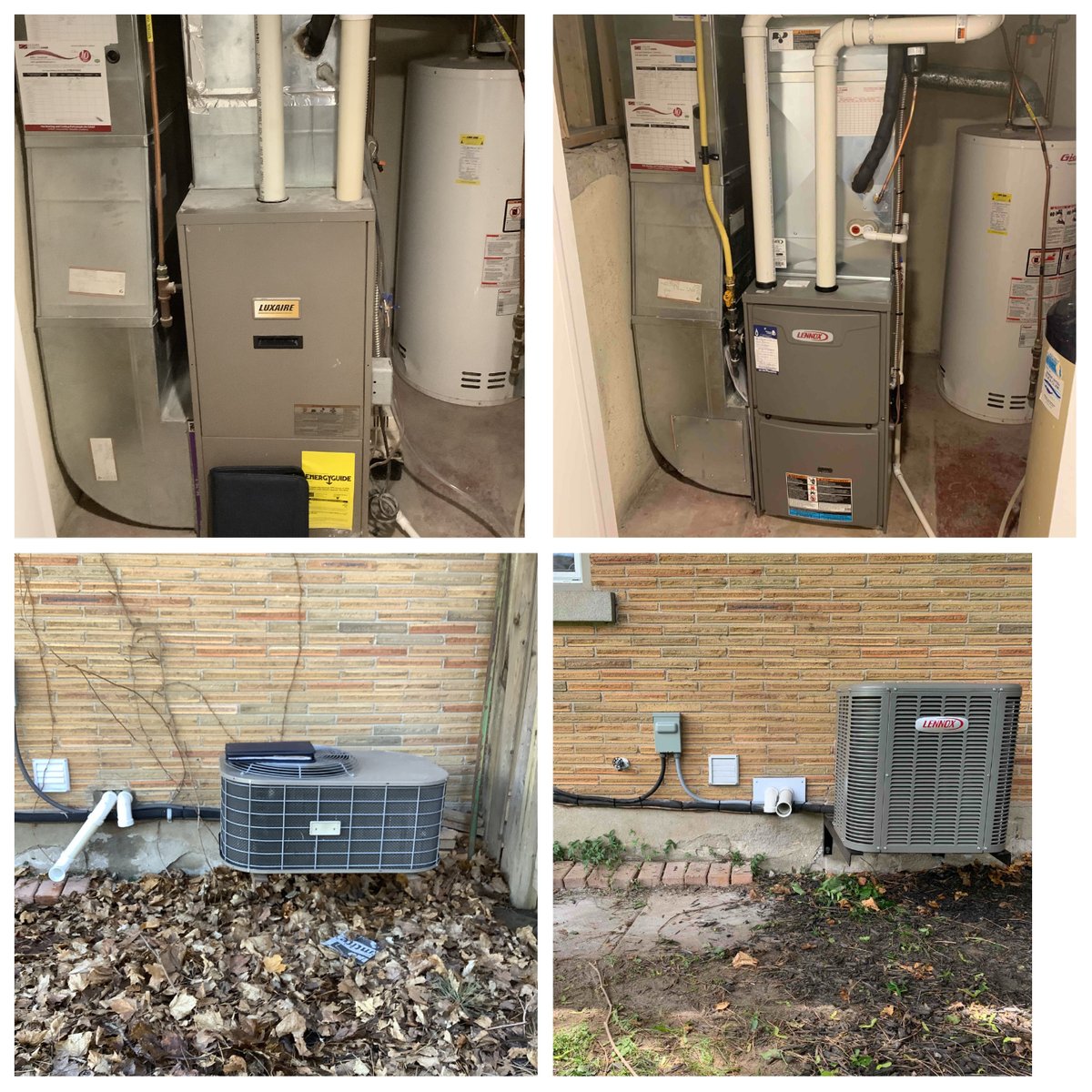 dunnheatingAC's tweet photo. Old to new badda bing badda booom! #Dunnheating #waterlooRegion #hvac #FurnaceAC https://t.co/cwMIJl1Ur3