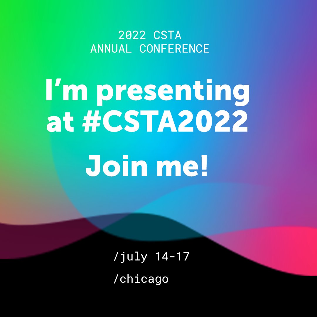 A core component of aiEDU’s fundamental mission is to empower educators & that’s why we are so thrilled to be presenting at @csteachersorg #CSTA2022 in Chicago! We can't wait to talk w/ educators about equipping students w/ the tools necessary to excite them about AI. 😎