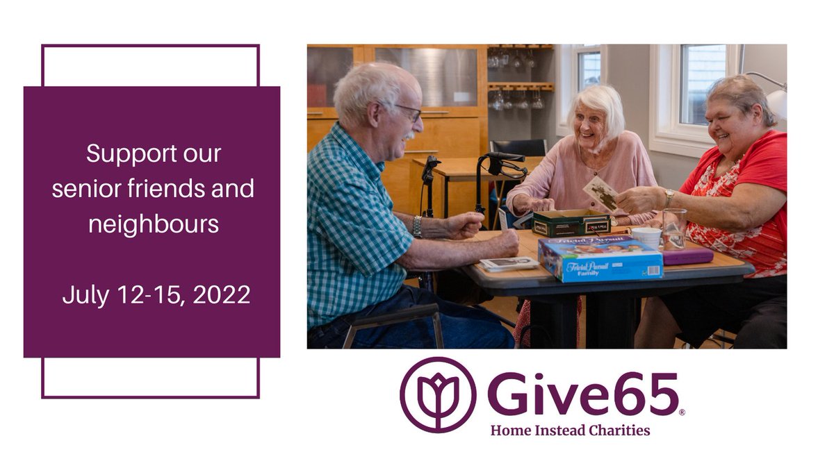 This year’s Give65 Event is July 12 – 15 - Only one week away! Your donation of $10+ helps ageing adults in your community receive the support they need and deserve. Mark your calendars and don’t forget to give. 🌸 @hiicharities #halifax #community