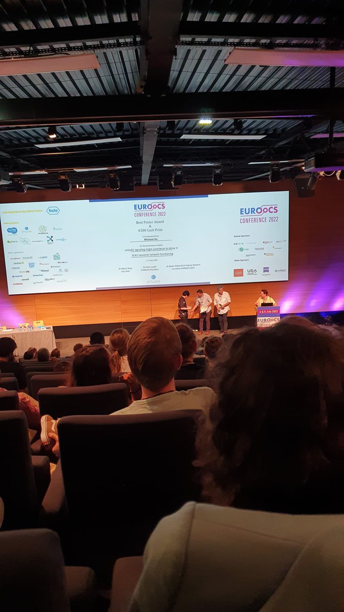 Fantastic!! Congratulation to NOCI PhD student Michael Hu for winning one of the best poster awards! #EUROoCS2022