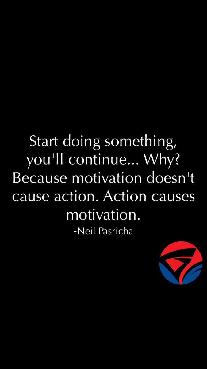 GymFreeAbs's tweet photo. Start doing something, you'll continue... Why? Because motivation doesn't cause action. Action causes motivation.
-Neil Pasricha 

#mindset #fitness #goals #motivation #inspiration #weightloss #weightlossjourney #mindsetofgreatness #mindsetmatters #perseverance #trainhard https://t.co/z7NN7AfJU9