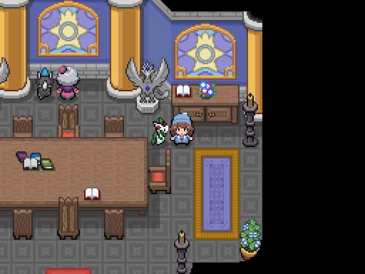 Clara_Dragon's tweet image. 🌟Más imágenes de Ciudad Perseo🌟 
Esta vez algunos de sus interiores, como la biblioteca, la catedral, el palacio y su Centro Pokémon.