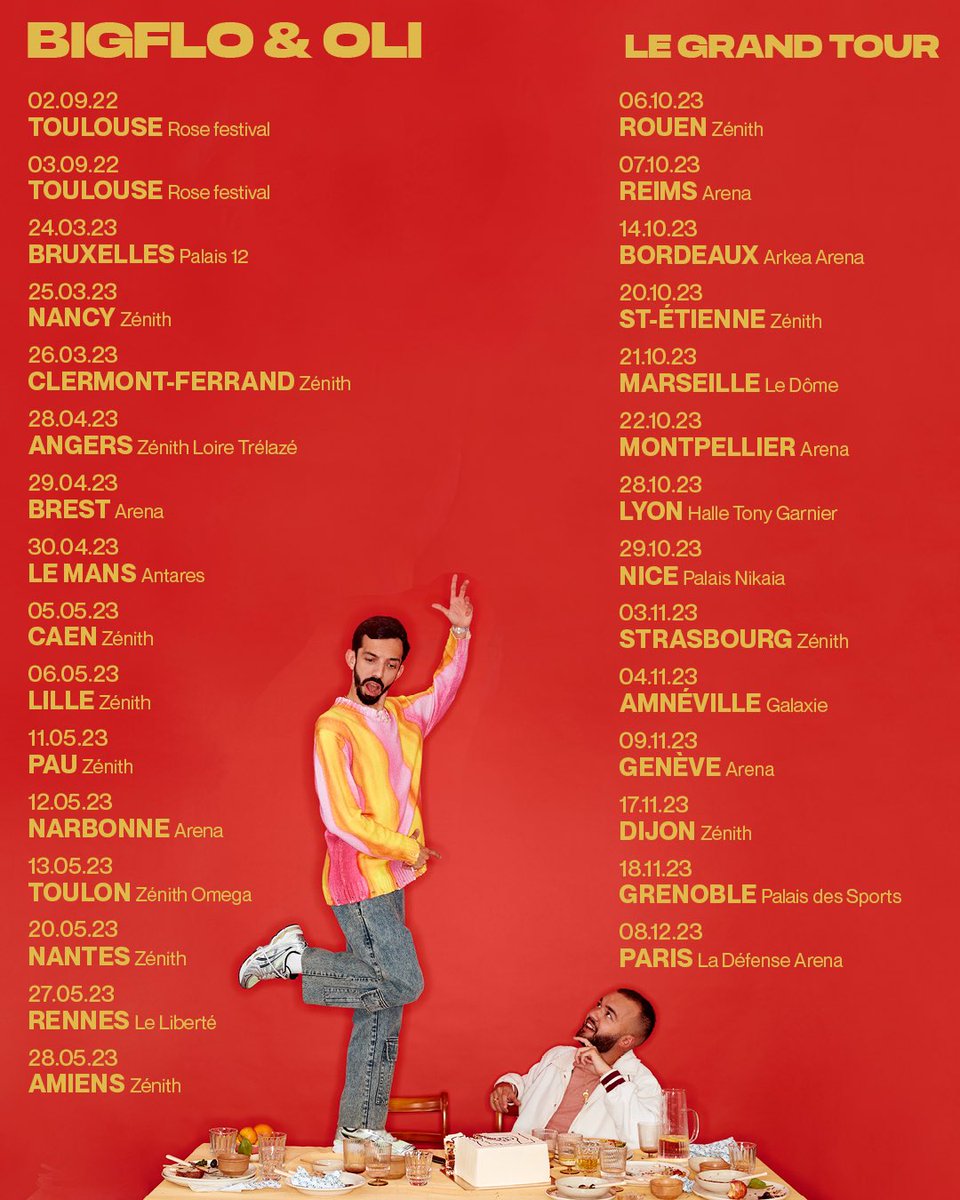 MISE EN VENTE VENDREDI 🎫
Après les petites salles… ZÉNITHS &amp; ARENA 😈