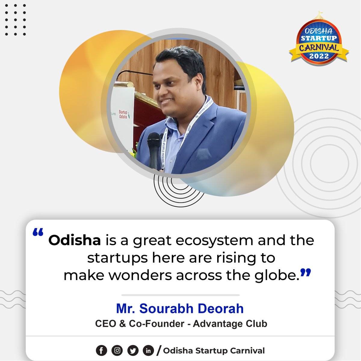 AtalNit's tweet image. A wonderful beginning to the Carnival Evenings at Odisha Startup Carnival with Apoorv Sharma and Sourabh Deorah speaking on Validation of Idea and journey ahead.

@AIMtoInnovate @startupindia @startup_odisha @Omkar_Raii @BadhaiSanjukta @rashmir_sahu @AmitSingalca 
 #OSC2022