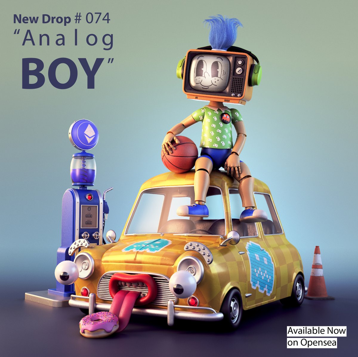 New Drop!! "Analog Boy" #074
on <a href="/opensea/">OpenSea</a>📺🚘🚘🚘
Let's have fun together.

opensea.io/collection/ana…

#NFT #NFTS #NFTCommunity #NFTdrop #nftart #OpenSeaNTF #NFTartists #NFTcollection #NFTJPN