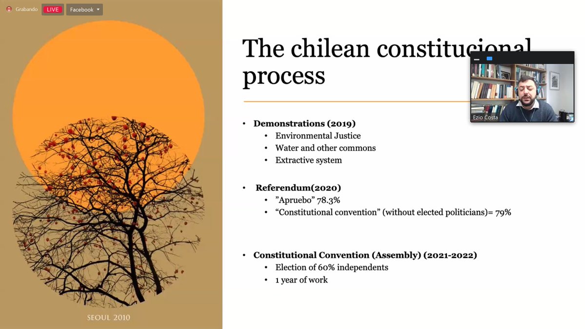 CGCSantiago's tweet image. STARTING NOW! Professor @eziocosta from @cdauchile @derechouchile speaks about the origins of the Chilean #ConstitutionalProcess, 2019 social crisis, the 2020 referendum, the election of the #ConstitutionalConvention &amp;amp; its work that concluded yesterday.