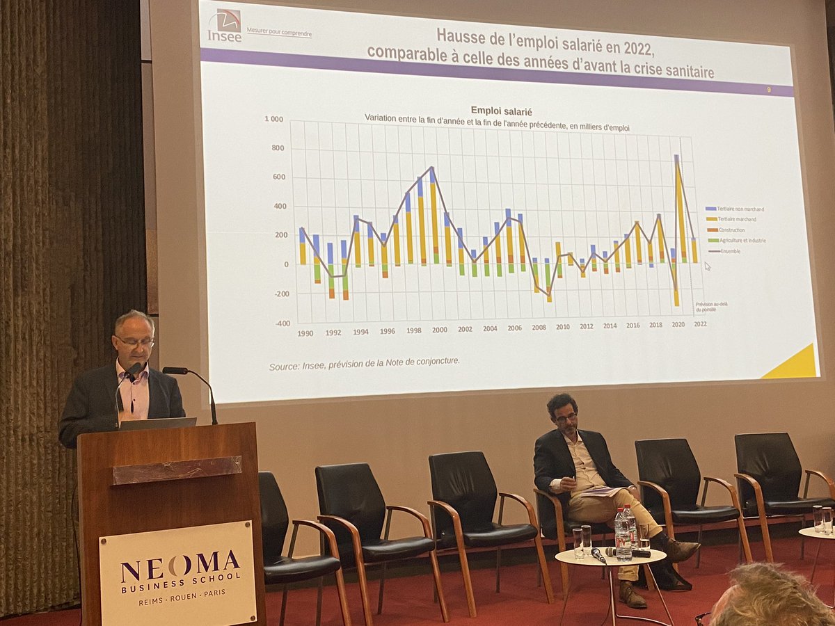 Ouverture par <a href="/Pascal_Choquet/">Pascal Choquet</a> de la conférence inaugurale de RECOM (Rencontres ECOnomiques de la Marne), initiative portée par NEOMA Business School, Banque de France, CCI Marne en Champagne, Université Reims Champagne-Ardenne et Insee. 
<a href="/delphmanceau/">Delphine Manceau</a> @GilbertCette