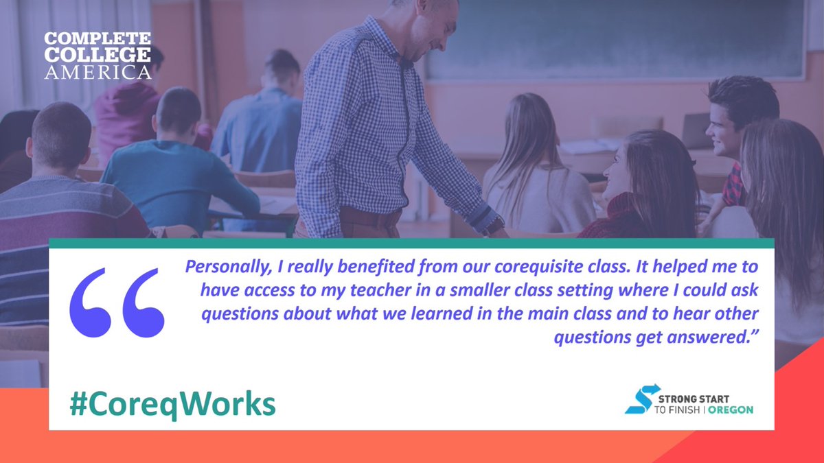 CompleteCollege's tweet image. #CoreqWorks #CCAStudentVoices #Oregon
@_Strong_Start