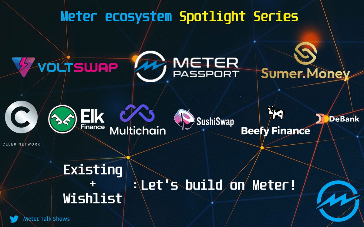 MeterTalkshows's tweet photo. In today's Spotlight Series ep, we want to focus on our Defi vision for Meter

What are the thoughts and perspectives of a multi-chain strat? Can we bring more farmers from other chains to Meter? We'll try to give a fair view

#MTRG $MTRG #DeFi @meter_io #multichain $BIFI $ELK https://t.co/nJLAhjUzvW