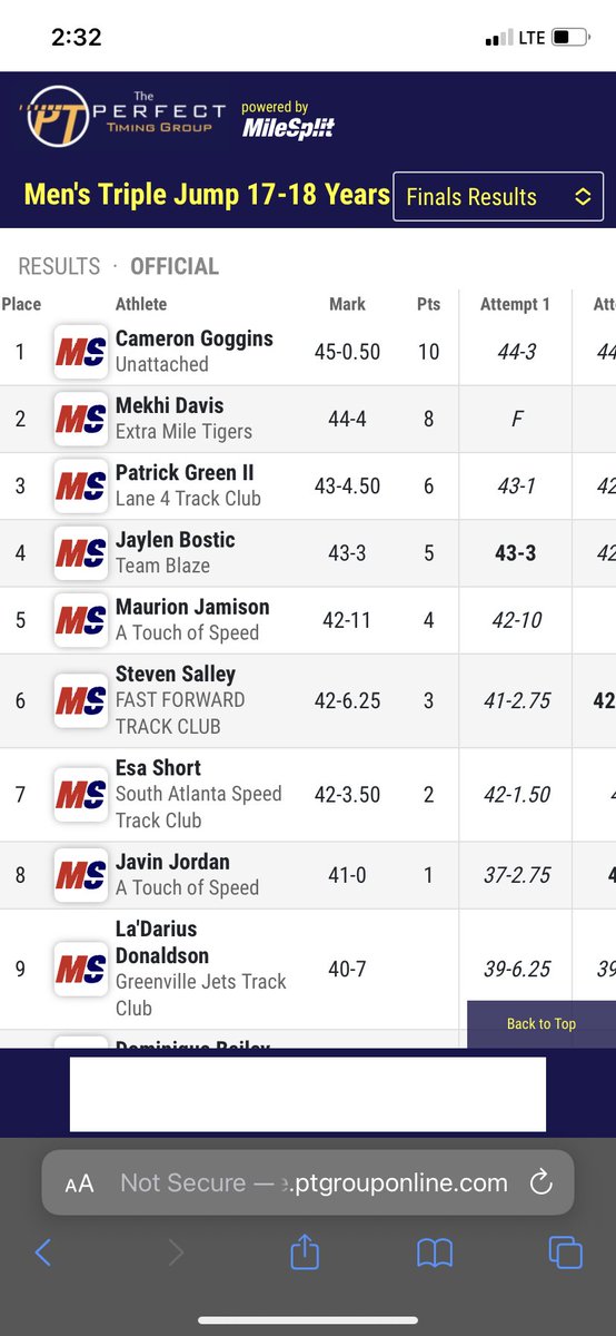 MaurionJ11's tweet photo. Became a 2x AAU Junior Olympian this weekend in the Triple Jump and Long Jump setting New PR’s in both events of 21’0” (2nd) in LJ and 42’11” (5th) in TJ🙏🏿🔥 #AGTG #MARIOSTAR https://t.co/buYcS4eS6U