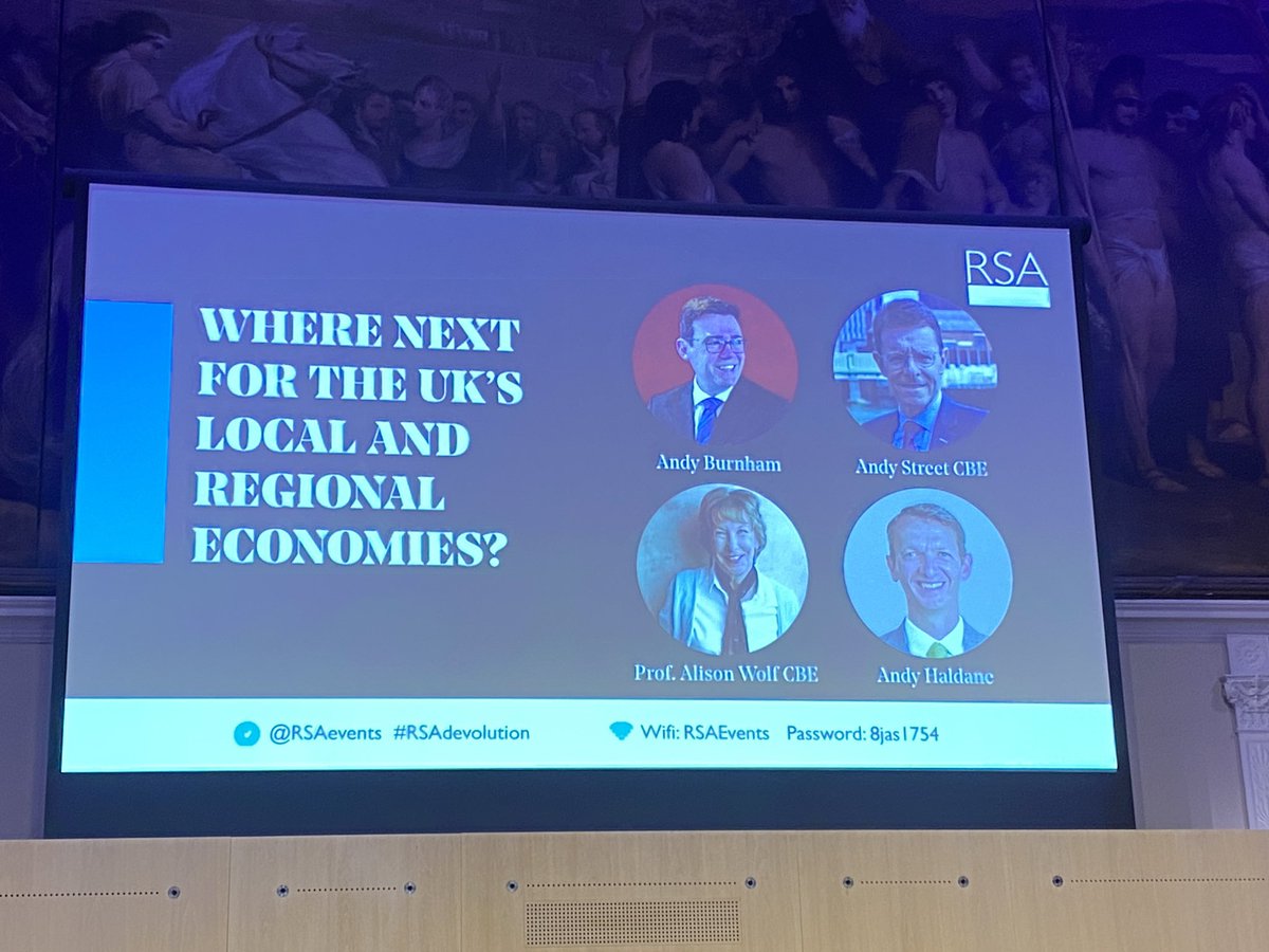 Where Next For The UK’s Local And Regional Economies

Hobnobing with Andy Haldane, Andy Street and Andy Burnham….

#RSADevolution