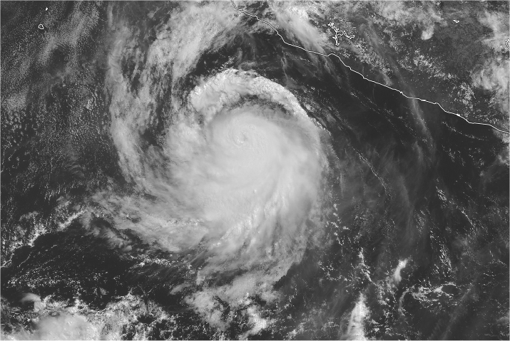 Dans l'est du Pacifique #Bonnie est devenu le premier #ouragan majeur de la saison en atteignant la catégorie 3. Il ne menace pas de terre habitée. 