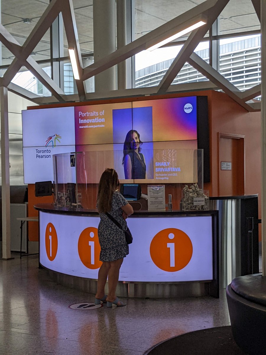 RealShareInc's tweet photo. Our Co-founder Shaily Srivastava is on Pearson International Airport Toronto and Billy Bishop Toronto airport as a part of @MARS Portraits of Innovation campaign, ain't it cool?🙂 https://t.co/Xi7Xzj7xwD