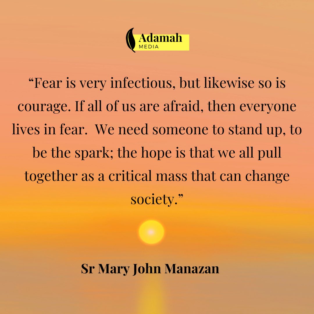 Adamah_Media's tweet photo. A quote from Sister Mary John Manazan, brought to us by @ClareCampbell7 💛
Read a recent article by Clare on an inspiring college in the Philippines by clicking the link below! #teachingtwitter #teachertwitter #quotes
https://t.co/s0f5dy20YB https://t.co/NdQgpz4NP1
