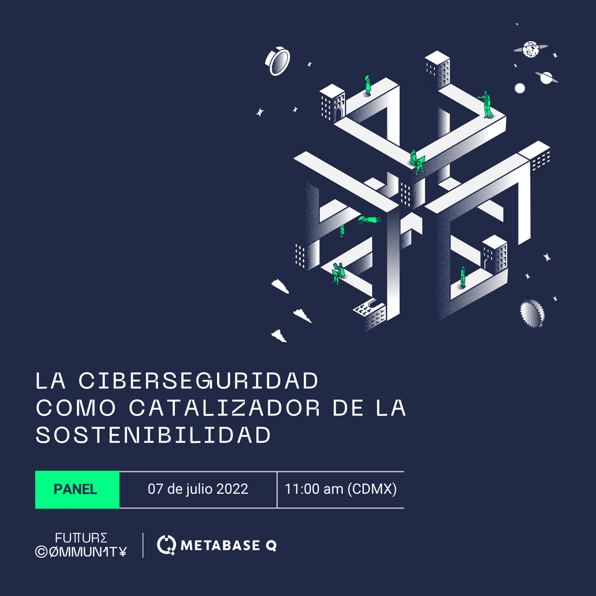 BatutaPlatform's tweet photo. ¡El futuro es ahora! Este 7 de julio te presentamos Future Community, la comunidad que trabajará por un mundo ciber resiliente de la mano de los Objetivos de Desarrollo Sostenible. Regístrate aquí:https://t.co/uMnIrnih3h
#MetabaseQ #ciberseguridad #FutureCommunity #future https://t.co/XRDGf7CMVr