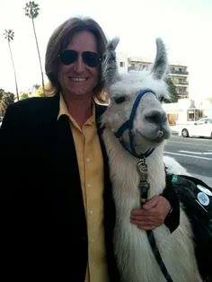 Here\s John Waite with a llama...Happy Birthday John Waite. 