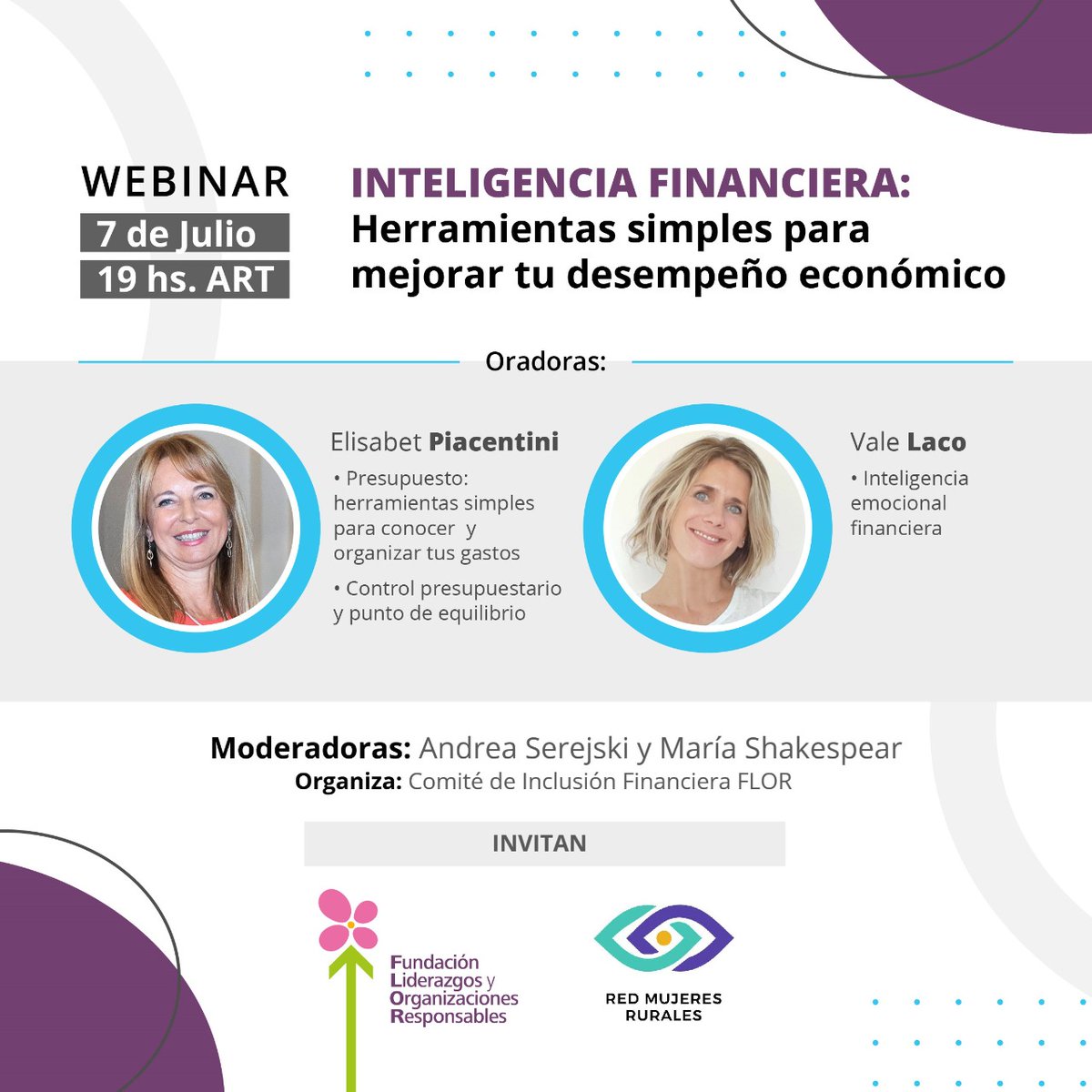 Te invitamos al webinar organizado por nuestro Comité de Inclusión Financiera en colaboración con la Red de Mujeres Rurales:

👉INTELIGENCIA FINANCIERA: Herramientas simples para mejorar tu desempeño económico.

¡No te lo pierdas!

📲Inscripción: forms.office.com/r/QZegxC5Sqm