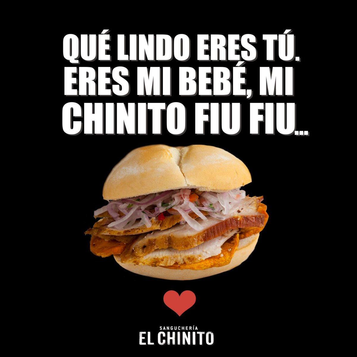 😍 Qué lindo eres tú. Eres mi bebé, mi "Bebito Fiu Fiu" ❤ Etiqueta a tu "caramelo de chocolate" para que se porte hoy con un Chinito Fiu Fiu 🥰

#ElChinito enamorándote desde 1960...
Locales, teléfonos y horarios en elchinito.com.pe/nuestras-sedes
#BebitoFiuFiu #BFF #ChinitoFiuFiu