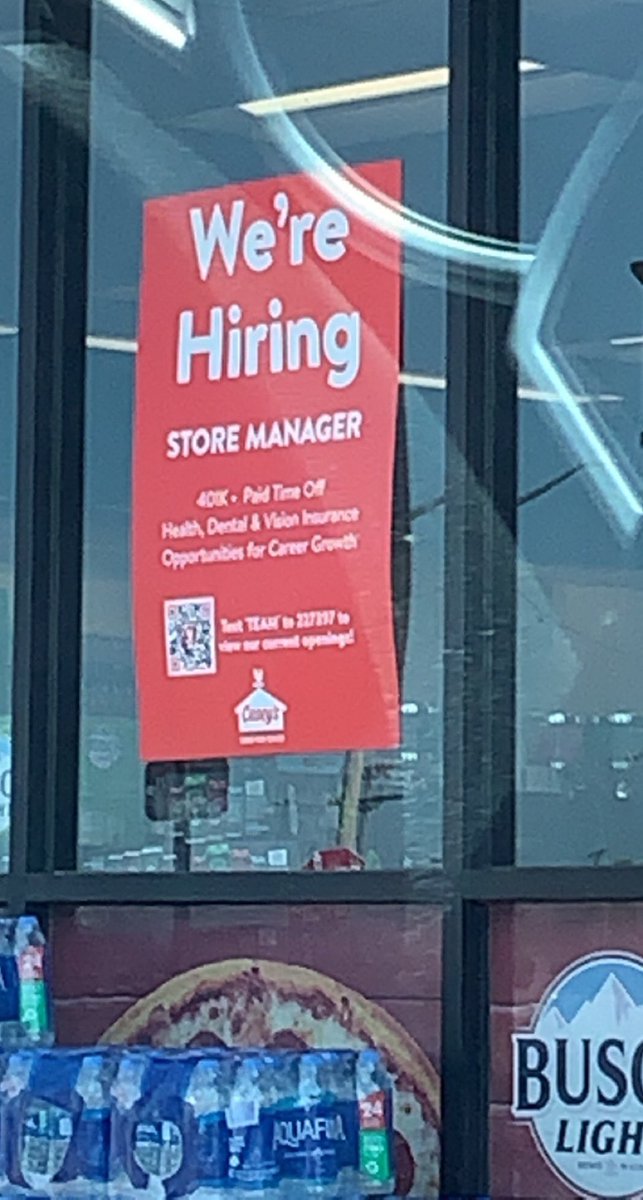 Saw this posted on one of the local <a href="/caseysgenstore/">Casey's</a> So a store manager starts off more than a 1st year teacher in #MO @GovParsonMO we still have a lot of work here for #MOTeachers #moedchat