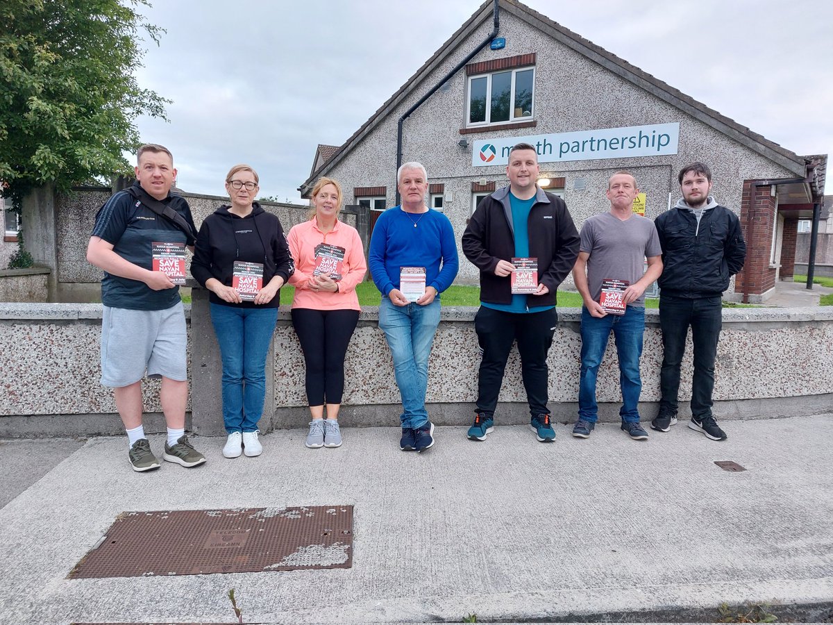 JohnnyGuirke's tweet photo. Thanks to all the @sinnfeinireland activists who were out leafleting in Navan this evening. We need to send a strong message to the HSE & Govt parties that Our Lady's Hospital Emergency Department in Navan is not Closing. People Power on Sat #MonsterRally 1pm
Save Navan Hospital https://t.co/q5DRtKKQcx