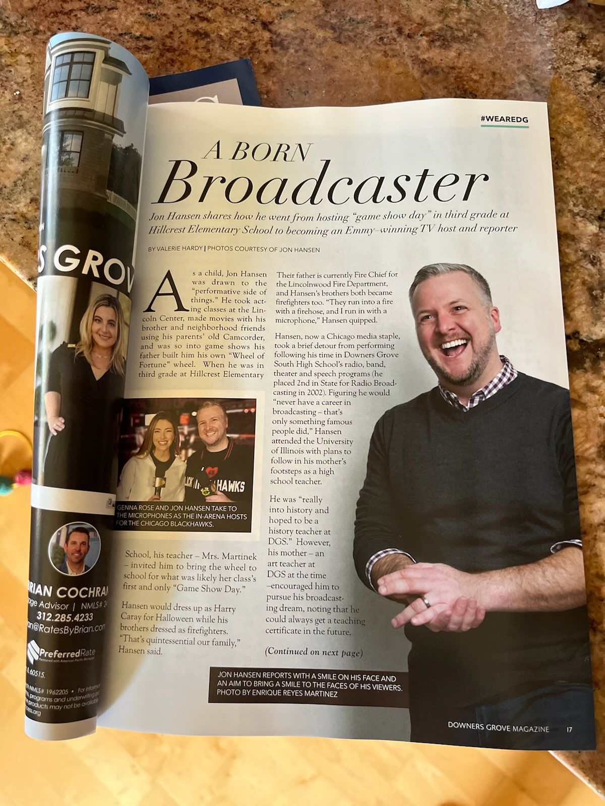 تويتر \ Jon Hansen على تويتر: "Oh hey hey. Downers Grove magazine! Get your  copies DG peeps! https://t.co/ccpQij97j2"