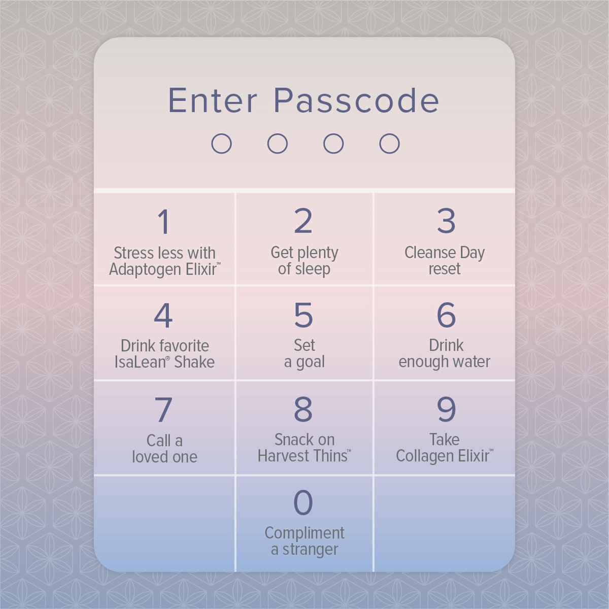 What's your 4-digit wellbeing passcode?

Let us know!👇