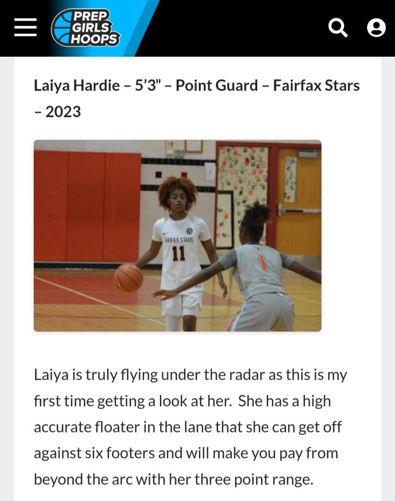 Very Grateful to <a href="/PGHVirginia/">Prep Girls Hoops Virginia</a> <a href="/CGBR27/">Dan Olson</a> for the recognition. #Road2Chi