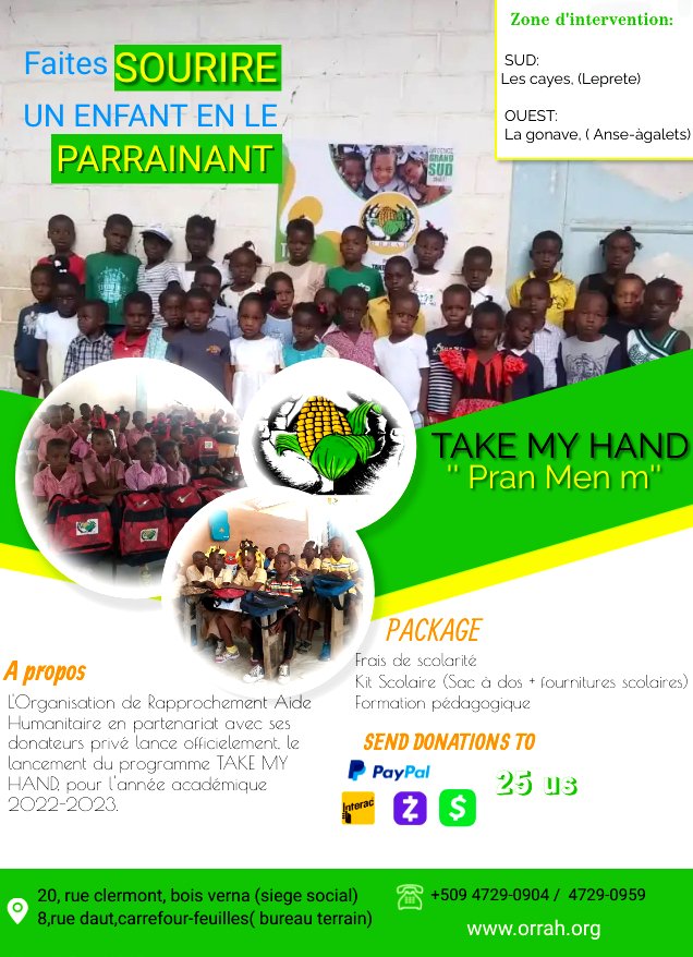 Une autre année académique à sauvé. <a href="/OrrahHaiti/">ORRAH</a> <a href="/SeneusR/">Seneus Renald</a>