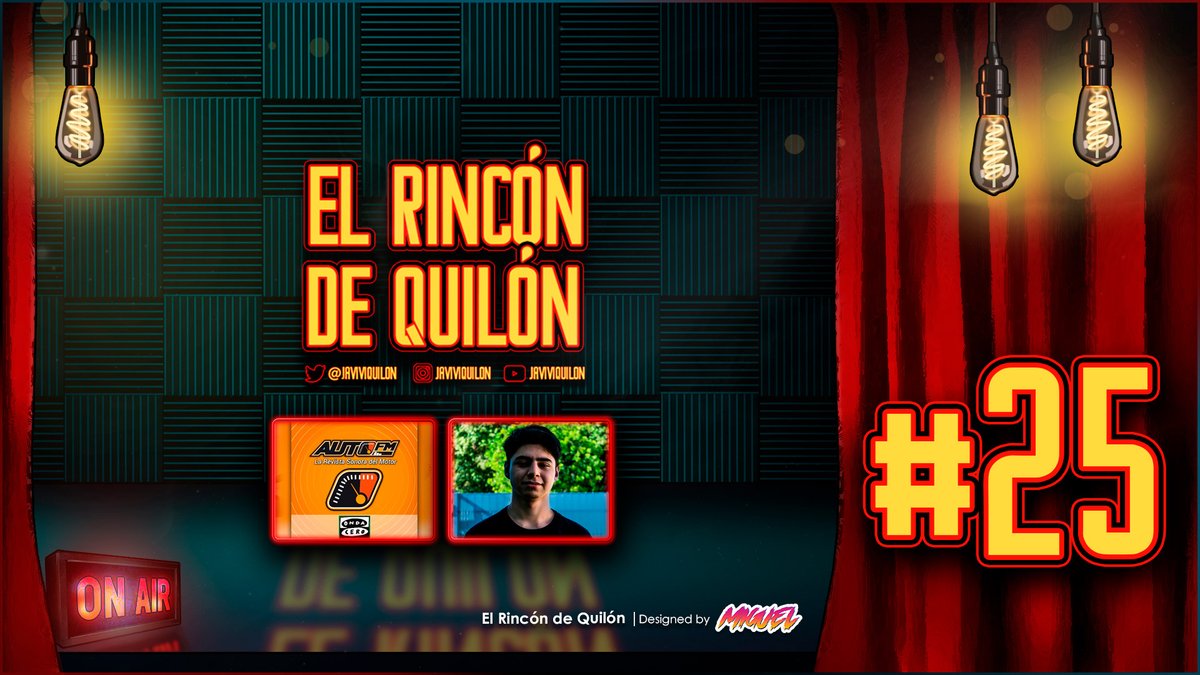 ¡Arrancamos en 30 minutillos! 

El Rincón de Quilón 💡 La mejor voz de argentina <a href="/bremarz16/">Facundo E. Britos</a> como invitado, mis prácticas en la radio, y resumen del MotorSport

twitch.tv/javiviquilon